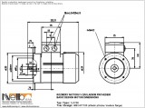 Rozměry 1LA706 IMB14FT100 (přírubový tvar se střední přírubou)