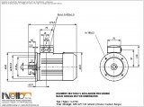 Rozměry 1LA708 IMB14FT(přírubový se střední přírubou) 