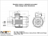 Rozměry 1LE1001 IMB14 (přírubový s malou přírubour) Velikost 132M