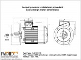 Rozměry 1LE1001 IMB5 (přírubový s velkou přírubou) Velikost 160L